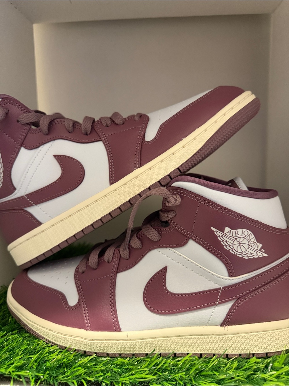 Jordan Mid-Top Sneakers in Mauve and White